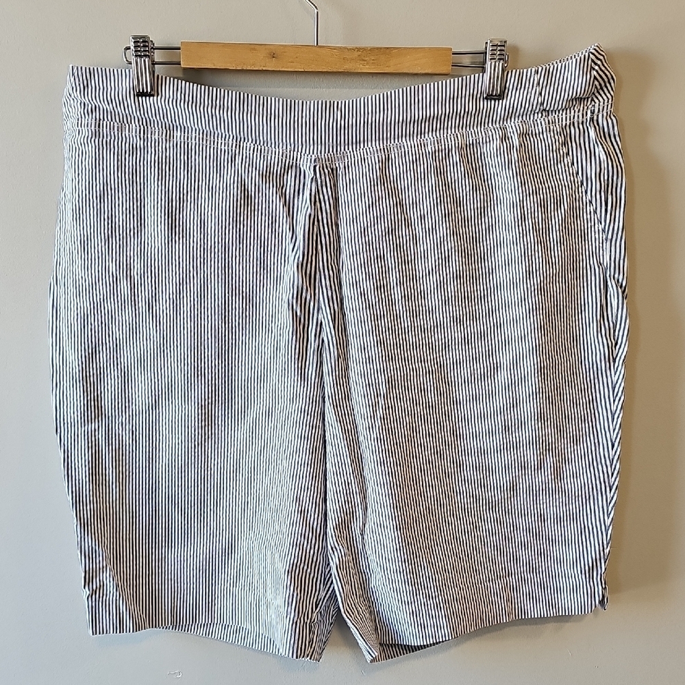 Carolina Belle Size 20 Blue and White Striped Shorts
